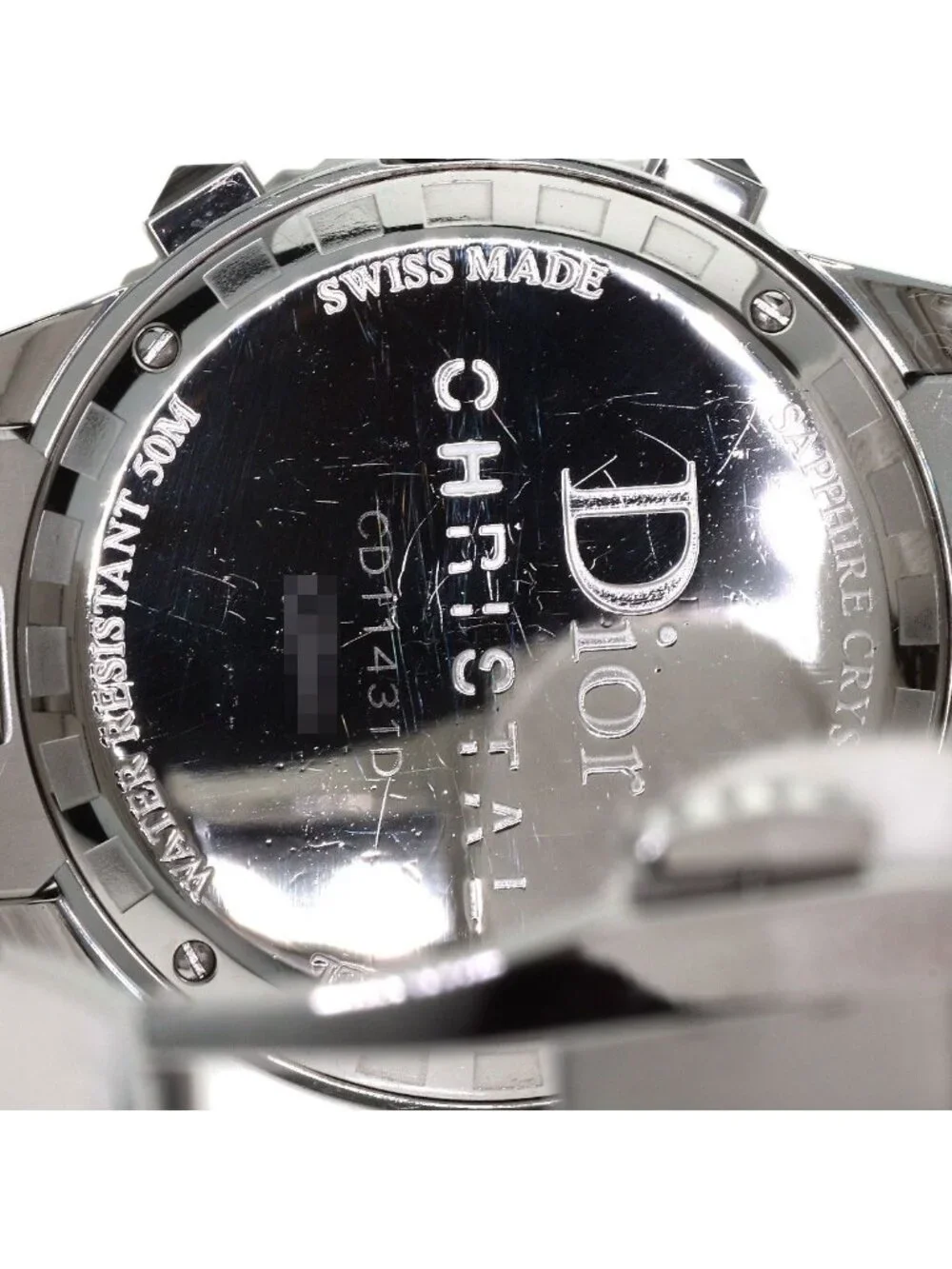 Dior Crystal Chronograph Diamond Watch SS